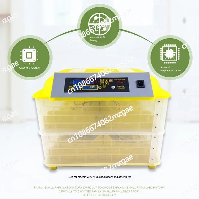 Poultry Incubator 96 Eggs - ตู้ฟักไข่อัตโนมัติขนาดเล็กสำหรับไข่ 96 ฟอง | ระบบควบคุมอุณหภูมิอัจฉริยะ พร้อมฟังก์ชันหมุนและฟักไข่อัตโนมัติ