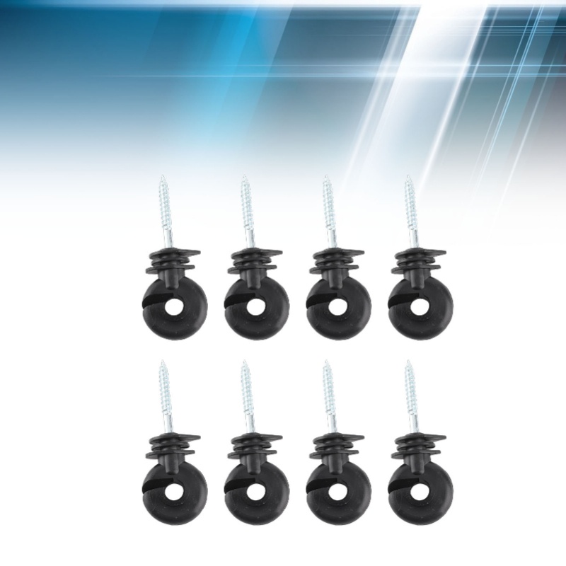 Electric Fence Insulator Post - ฉนวนวงแหวนแบบสกรูสั้น 100 ชิ้น อุปกรณ์เสริมเสาไฟฟ้าสำหรับรั้วสนามหญ้า