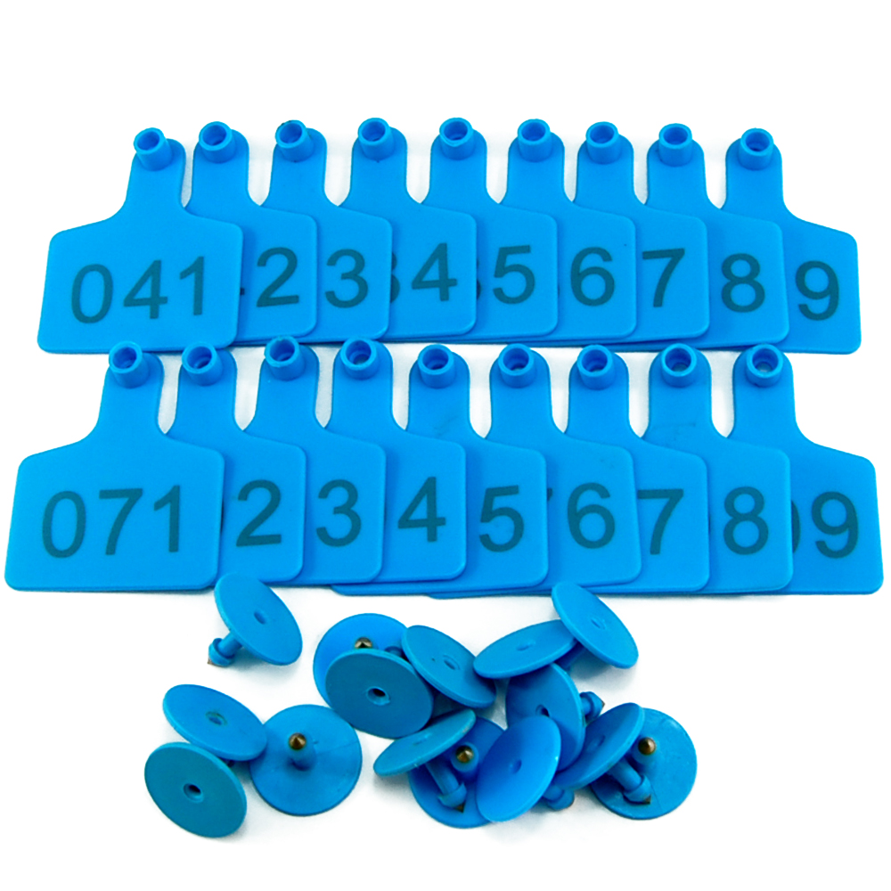 Cattle Ear Tag Applicator - ป้ายพลาสติก TPU พร้อมหมายเลขสำหรับปศุสัตว์ป้ายหูวัวแท็กหูสัตว์ในฟาร์มหมูและแกะ50ชิ้น