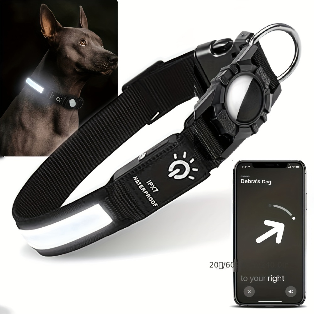 Gps Tracker Cattle Collar - ปลอกคอสัตว์เลี้ยงใหม่ กันน้ำ มีไฟ LED สำหรับ Apple