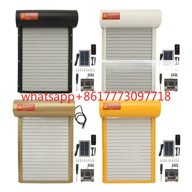 Automatic Chicken Door Opener Solar - ประตูเล้าไก่แบบอัตโนมัติใช้พลังงานแสงอาทิตย์ พร้อมเซ็นเซอร์แสง ตัวตั้งเวลา รีโมทคอนโทรล หน้าจอ LED