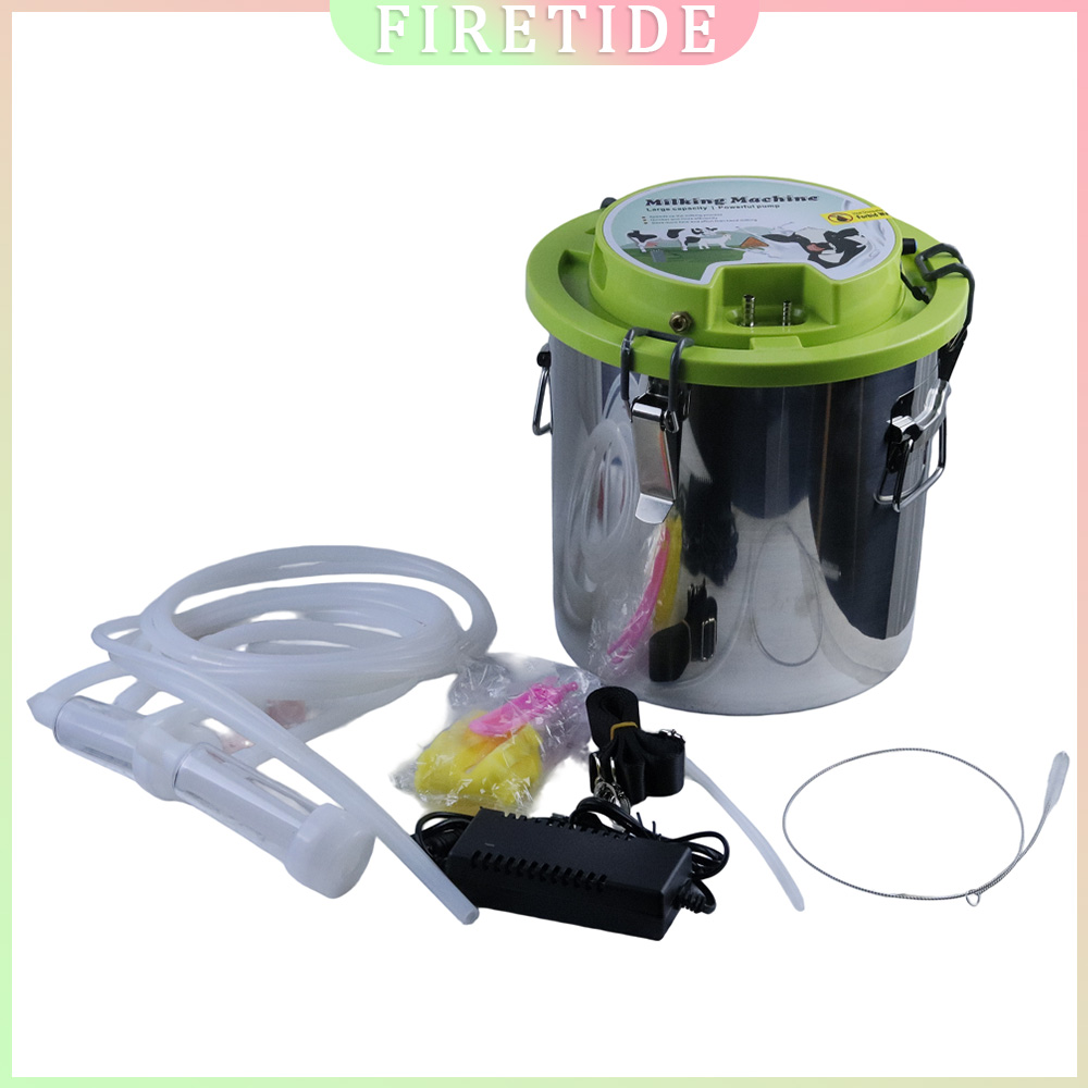 Goat Milking Machine Portable - เครื่องรีดนมแบบรวม 8 ลิตร/12 ลิตร/16 ลิตร, เครื่องรีดนมไฟฟ้าแบบพัลส์สำหรับวัว