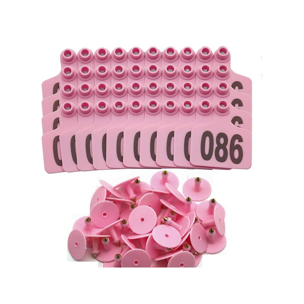 Cattle Ear Tag Applicator - ป้ายหูวัว 100 ชิ้น หมายเลข 001-100 สำหรับระบุตัวตน