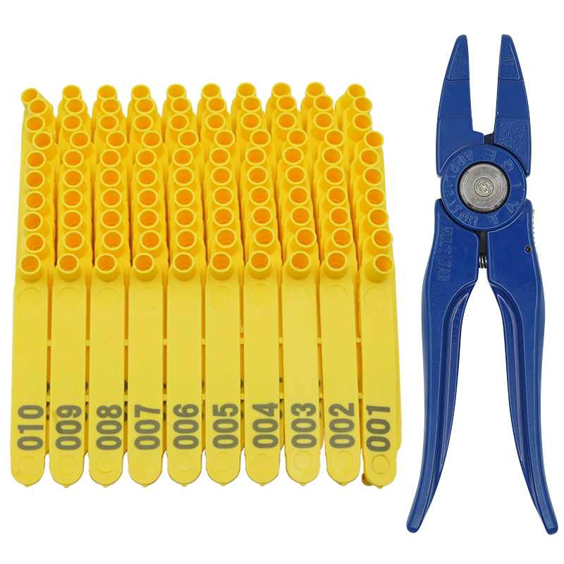 Cattle Ear Tag Applicator - คีมติดป้ายหูสัตว์ปศุสัตว์ / ป้ายหูแกะ พร้อมตัวเลข/ไม่มีตัวเลข วัสดุไนลอน ป้ายหูแกะแบบเลเซอร์