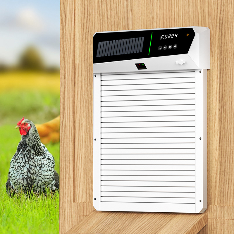 Automatic Chicken Door Opener Solar - ประตูเล้าไก่เปิด-ปิดอัตโนมัติ แบบม้วน ใช้พลังงานแสงอาทิตย์ ควบคุมผ่านแอพ พร้อมตัวตั้งเวลาและเซ็นเซอร์ตรวจจับแสง