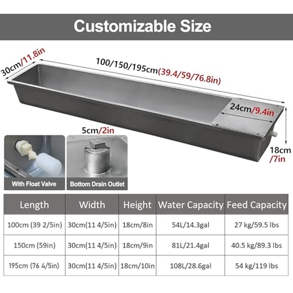 รางน้ำสังกะสีเคลือบกันสนิมสำหร - Livestock Water Trough Float Valve บทวิจารณ์และราคา