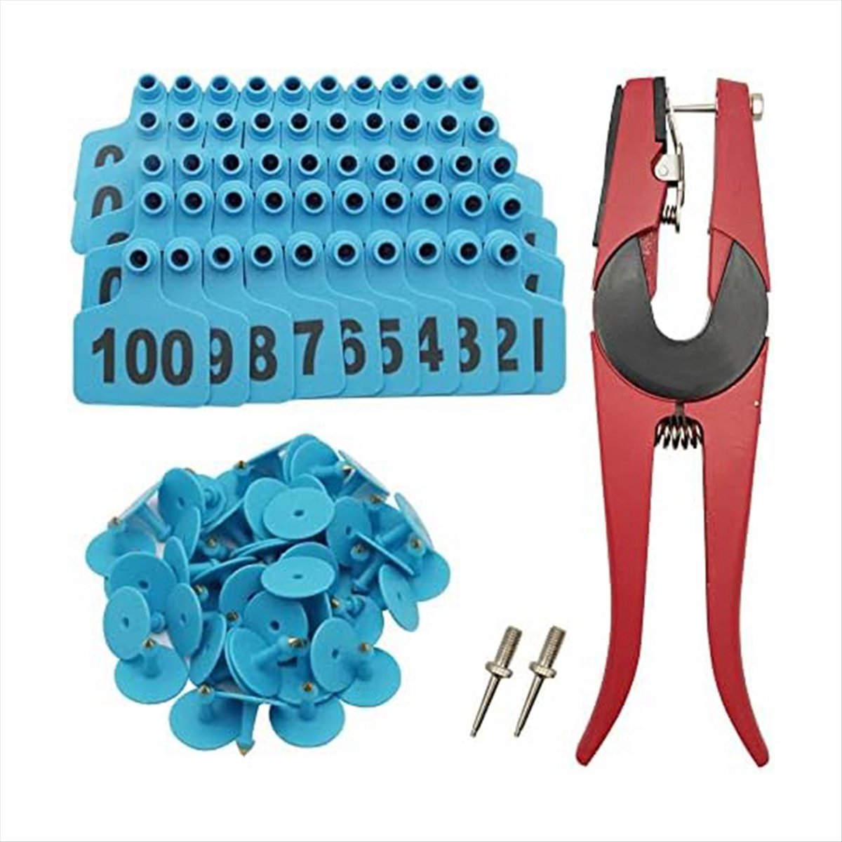 แท็กหูวัว KSOL หมายเลข 001-100 - Cattle Ear Tag Applicator บทวิจารณ์และราคา