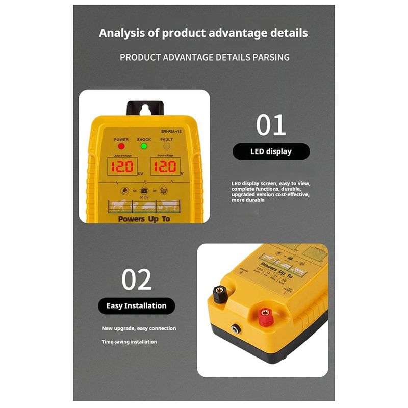 DT15 รั้วไฟฟ้าแบบพัลส์ 5 กม. 1 - Livestock Fence Energizer 12V บทวิจารณ์และราคา