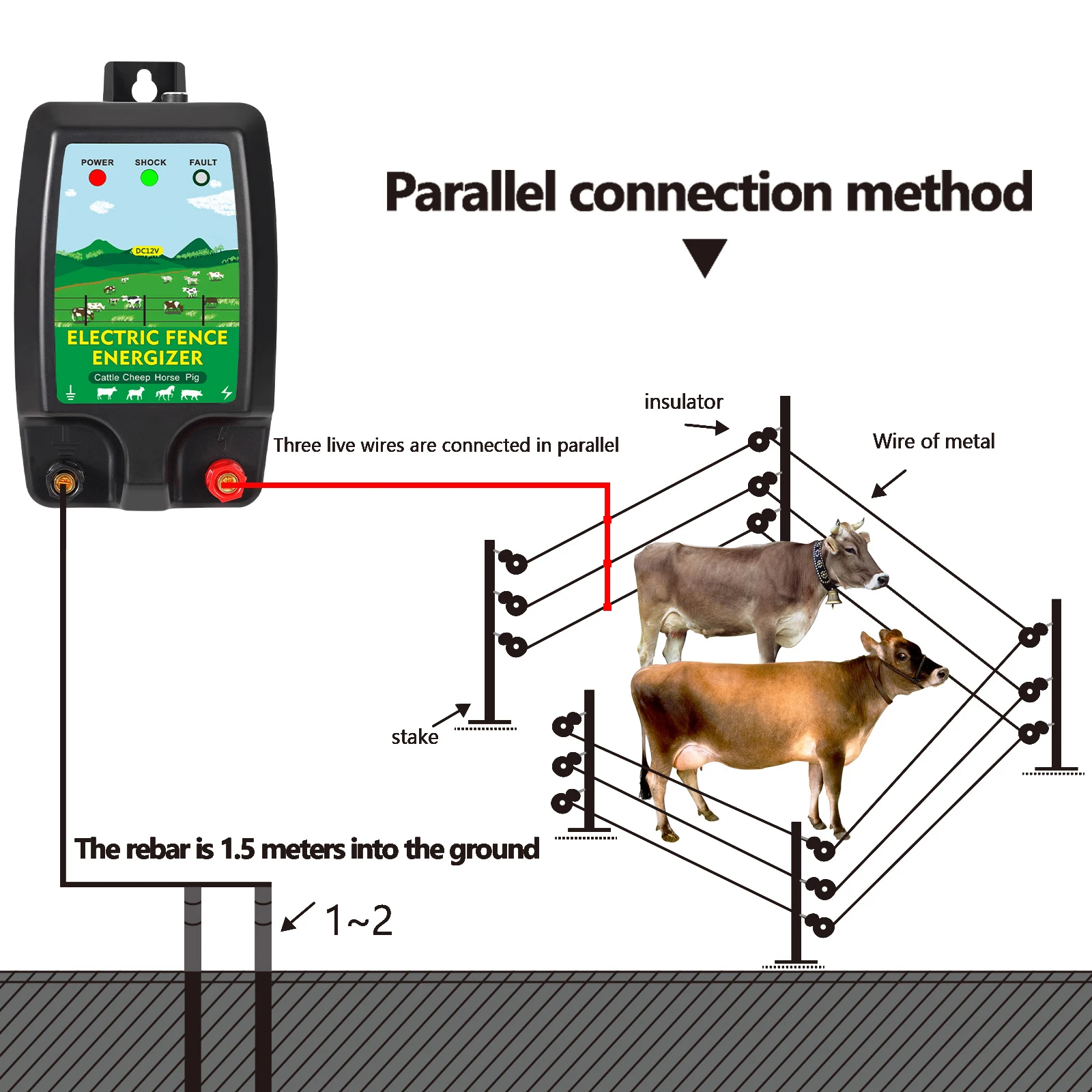เครื่องควบคุมแรงดันไฟฟ้าสูงสำห - Livestock Fence Energizer 12V บทวิจารณ์และราคา
