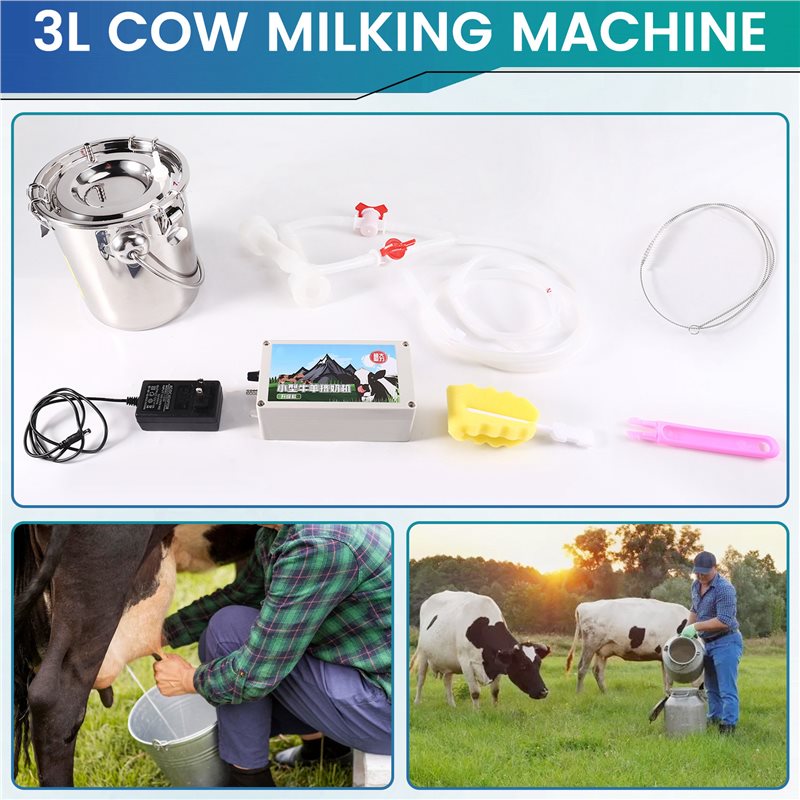 เครื่องรีดนมแบบสุญญากาศ 3 ลิตร - Goat Milking Machine Portable บทวิจารณ์และราคา