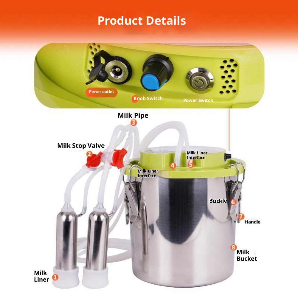 เครื่องรีดนมแบบรวม 8 ลิตร/12 ล - Goat Milking Machine Portable บทวิจารณ์และราคา