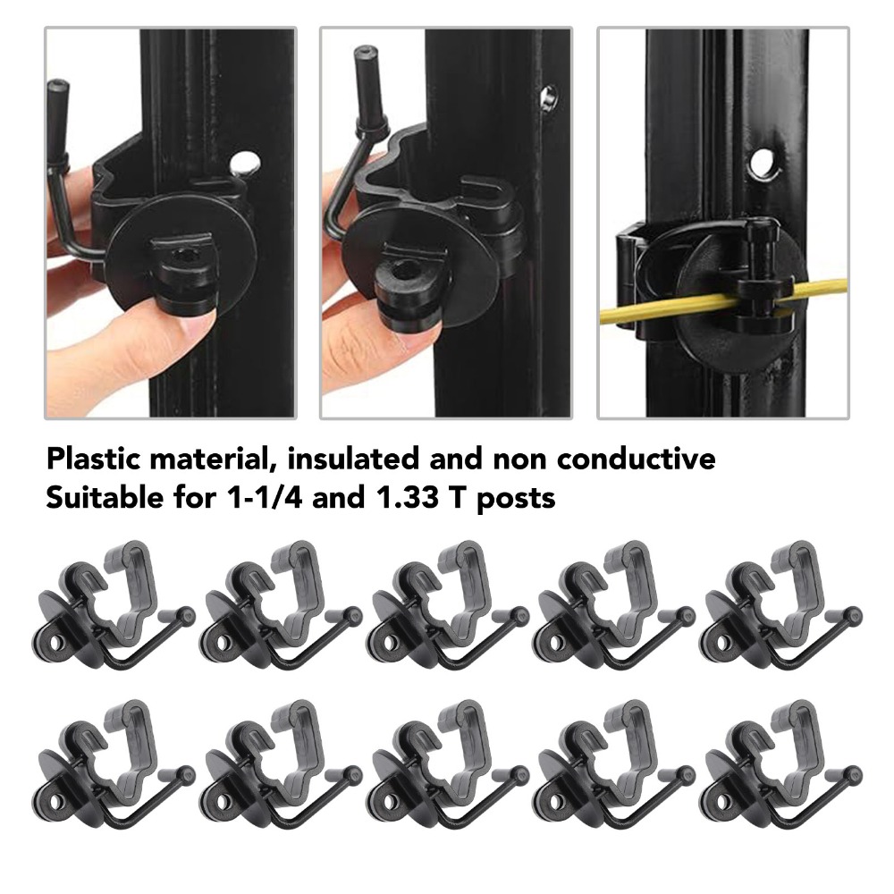ฉนวนรั้วไฟฟ้าพลาสติกแบบ T Post - Electric Fence Insulator Post บทวิจารณ์และราคา