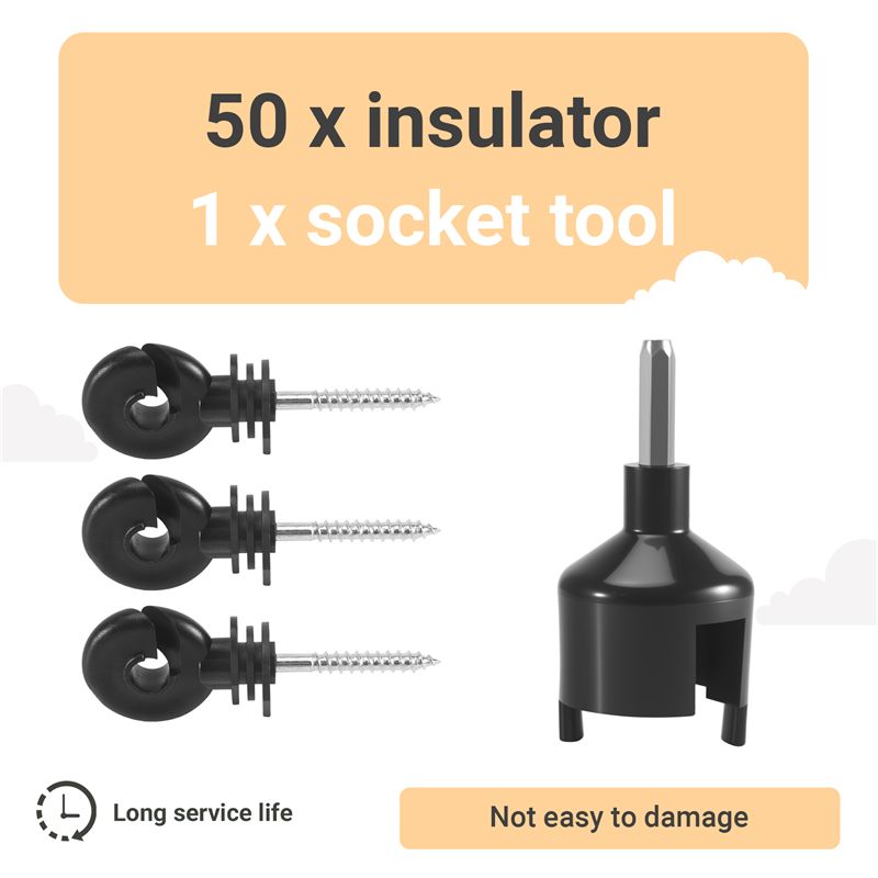 AT63-ฉนวนรั้วไฟฟ้า แหวนฉนวนรั้ - Electric Fence Insulator Post บทวิจารณ์และราคา