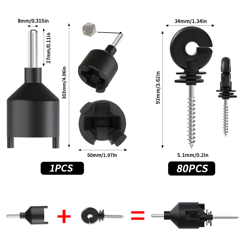 ฉนวนรั้วไฟฟ้า 80 ชิ้น ชุดเครื่ - Electric Fence Insulator Post บทวิจารณ์และราคา