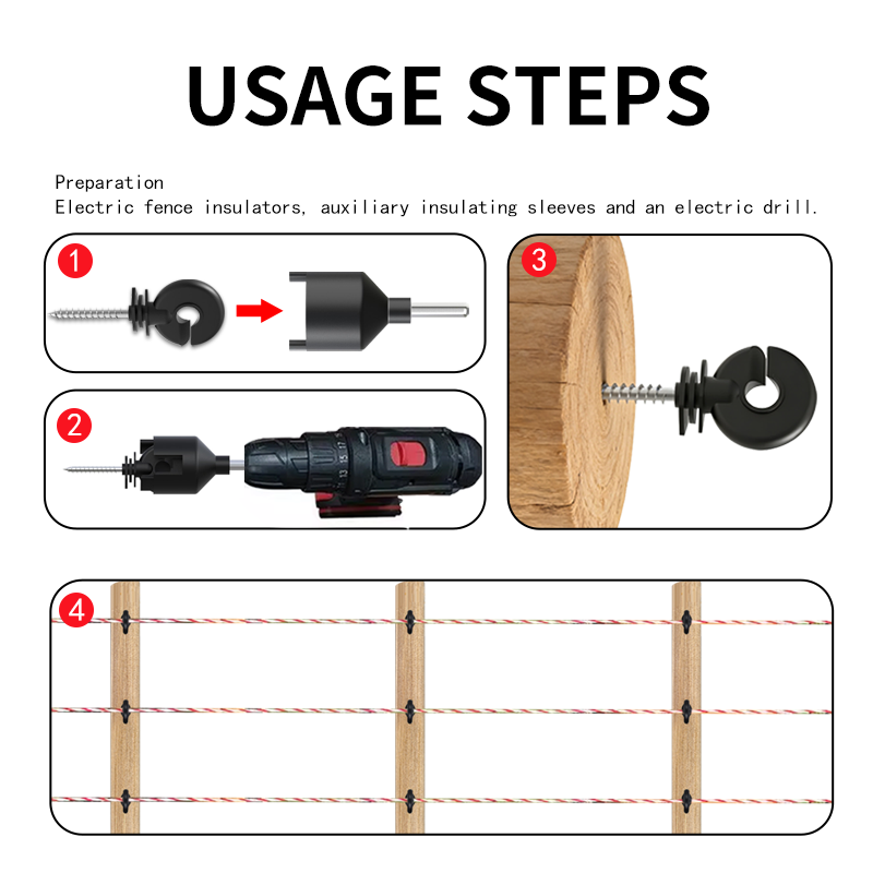 ฉนวนรั้วไฟฟ้า 80 ชิ้น ชุดเครื่ - Electric Fence Insulator Post บทวิจารณ์และราคา
