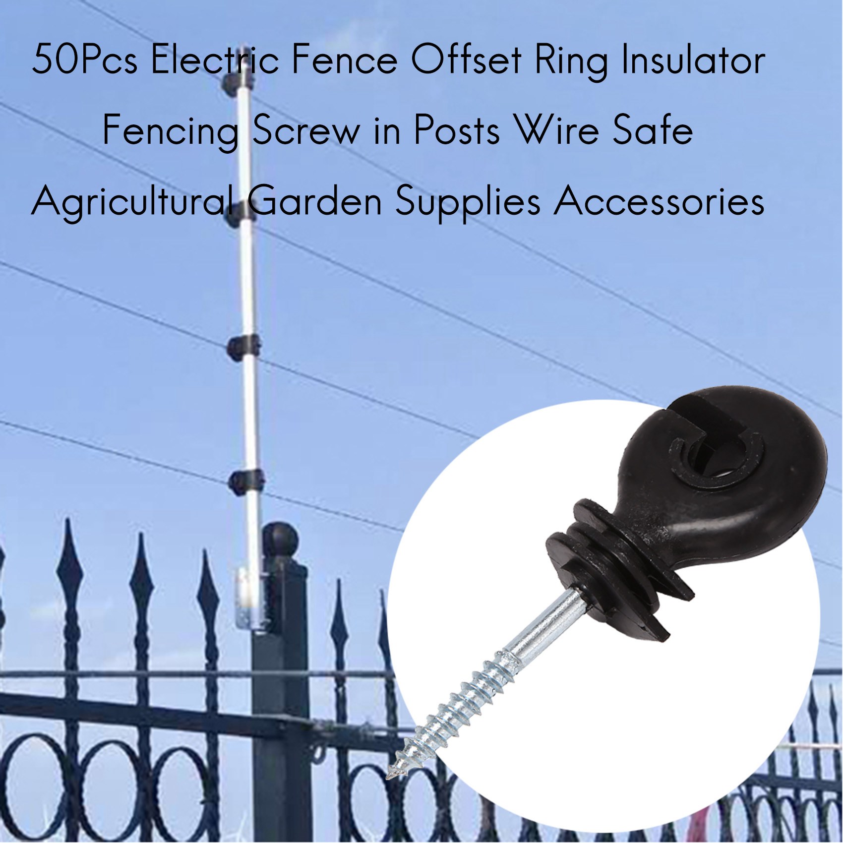 GTS ชุด 50 ชิ้น ฉนวนวงแหวนสำหร - Electric Fence Insulator Post บทวิจารณ์และราคา
