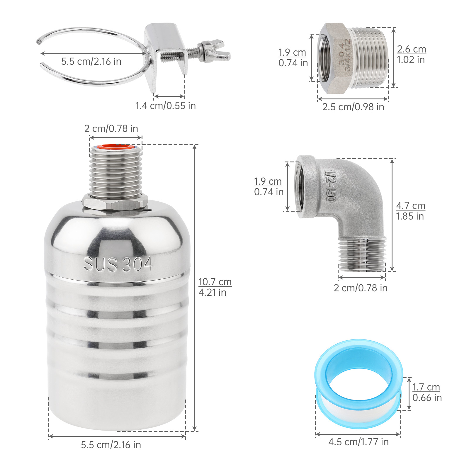 วาล์วลูกลอยน้ำอัตโนมัติ สแตนเล - Livestock Water Trough Float Valve บทวิจารณ์และราคา