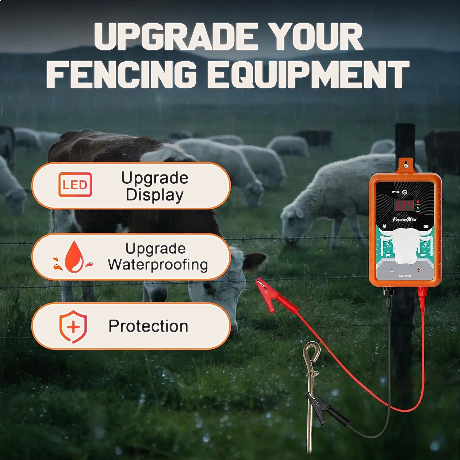 เครื่องจ่ายไฟฟ้าสำหรับรั้วไฟฟ้ - Livestock Fence Energizer 12V บทวิจารณ์และราคา